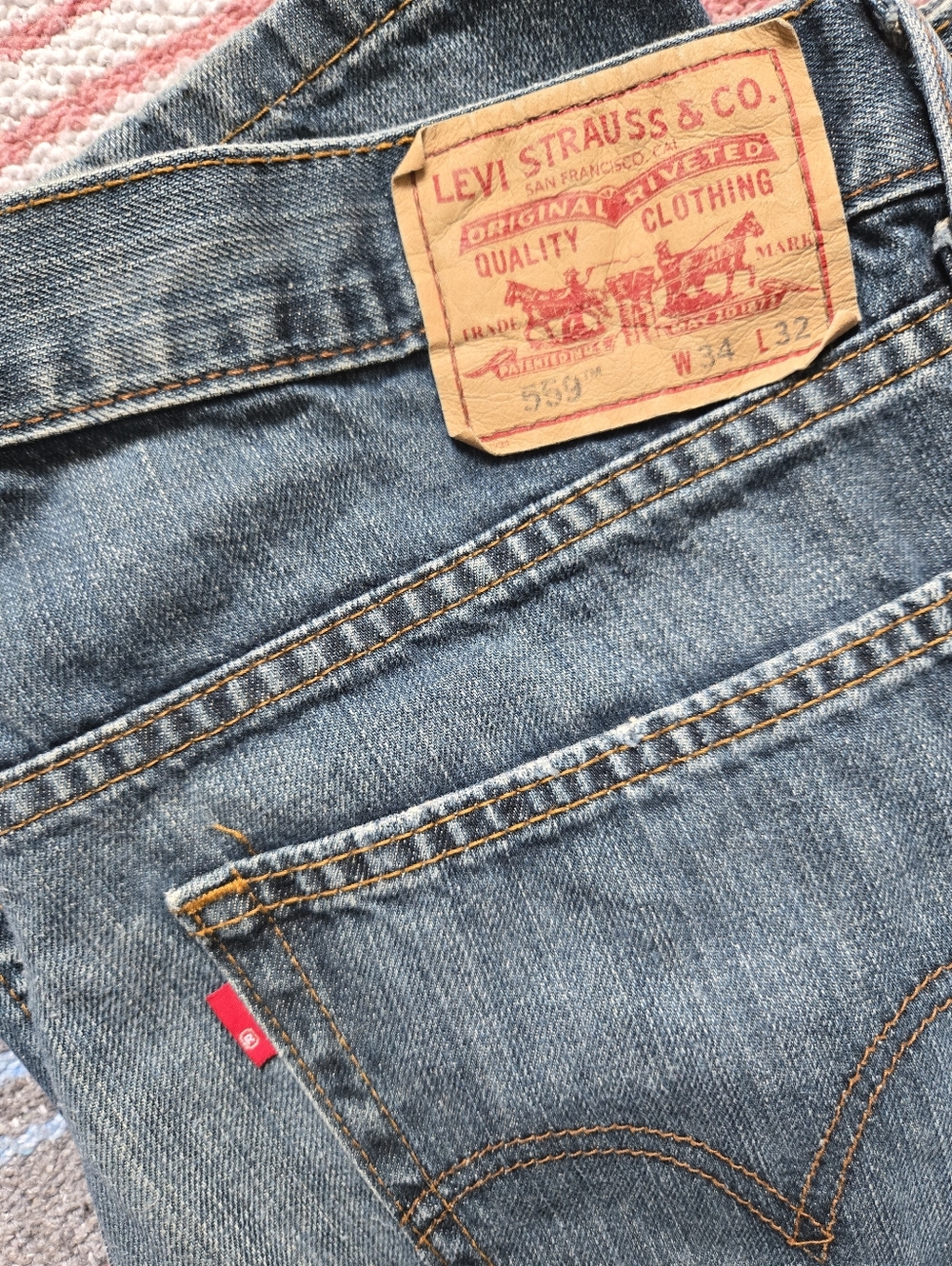Levi's Dark Blue Relaxed Straight Jeans